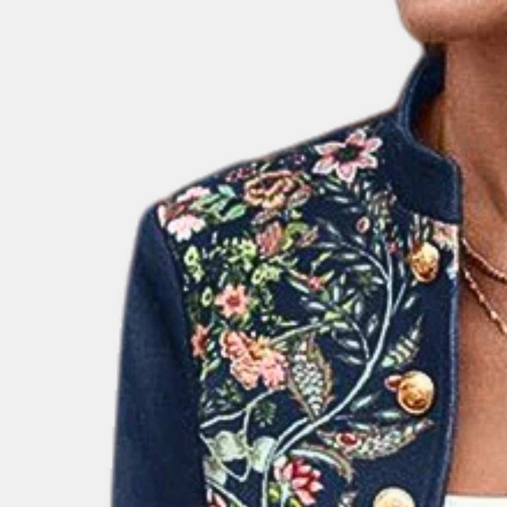 Women's Stylish Blazer with Floral Print