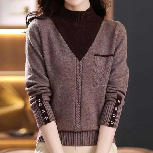 Warm and Fashionable Knitted Sweater for Ladies