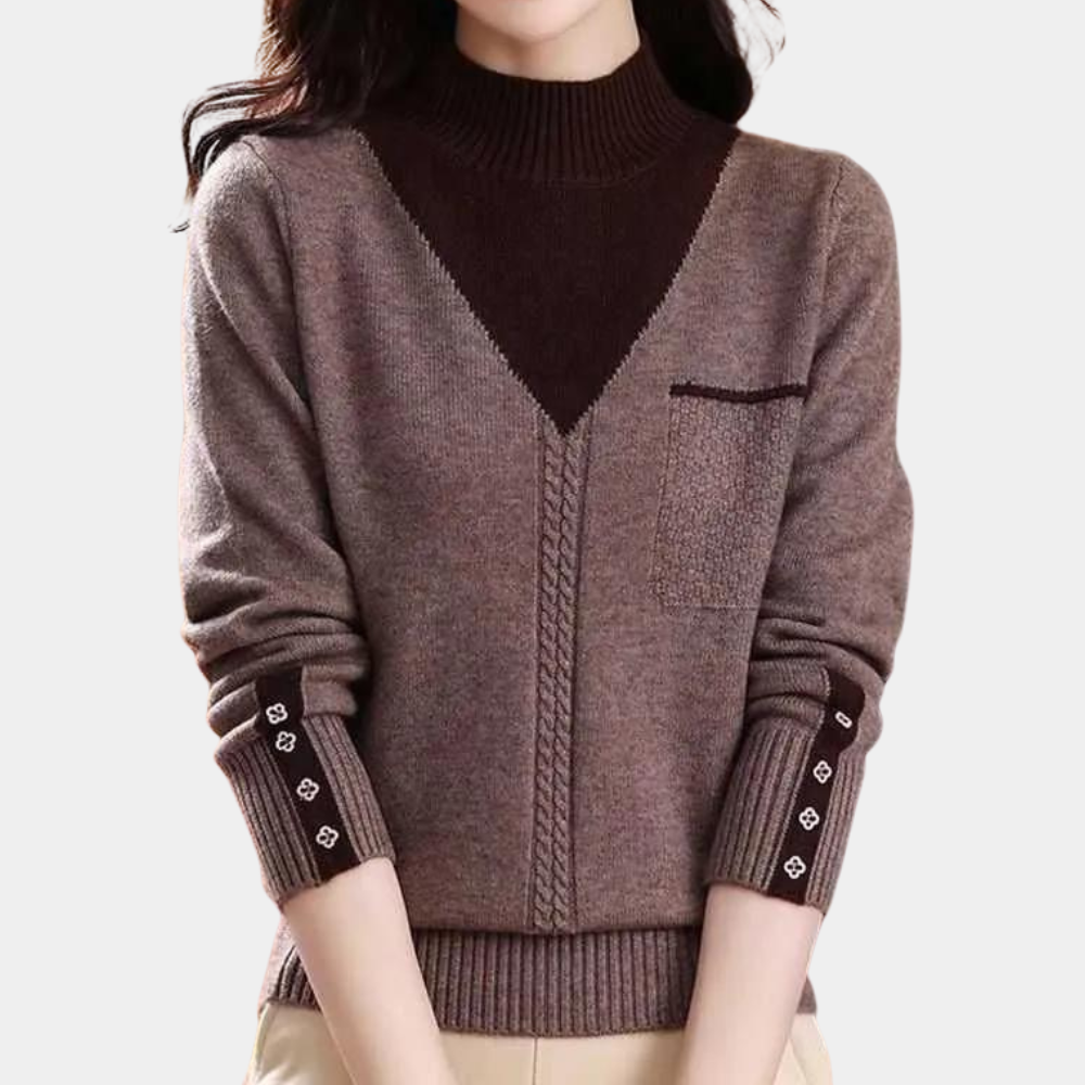 Warm and Fashionable Knitted Sweater for Ladies